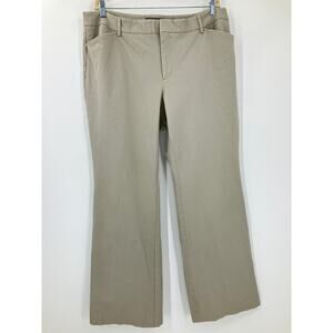 Eddie Bauer Khaki Tan Zip Hook Eye Stretch Curvy Fit Legend Wash Business Pants